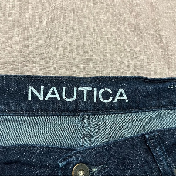 Nautica Men's Dark Blue Relaxed Jeans Size 38 x 34 Straight Leg Minimalist - Picture 5 of 8